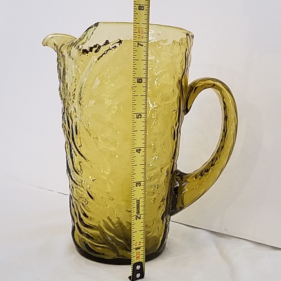 Seneca Morgantown Driftwood Crinkle Green Pitcher - Picture 5 of 5